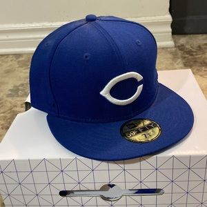 Blue Cincinnati Reds fitted 7 3/8